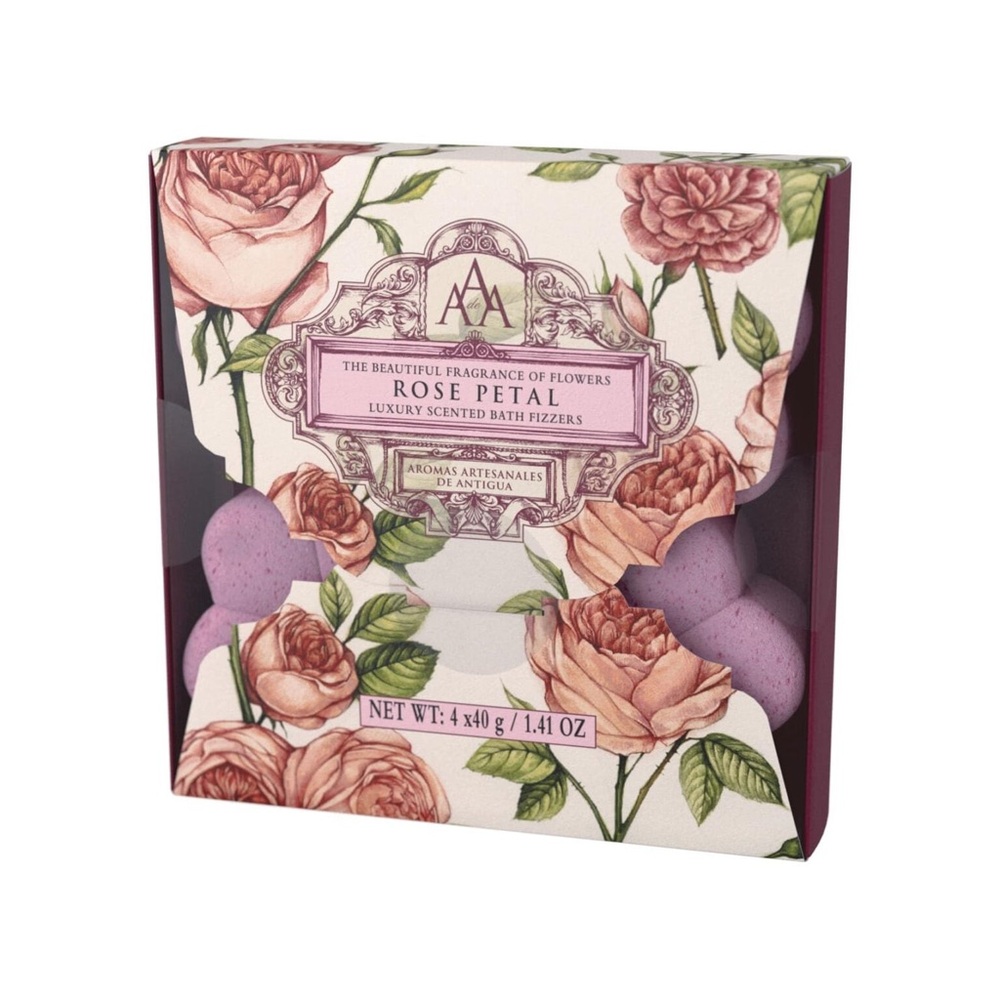 Bath Fizzers/Bath Bombs *Rose Petal* Luxury Cleansing & Moisturizing* Gift Set